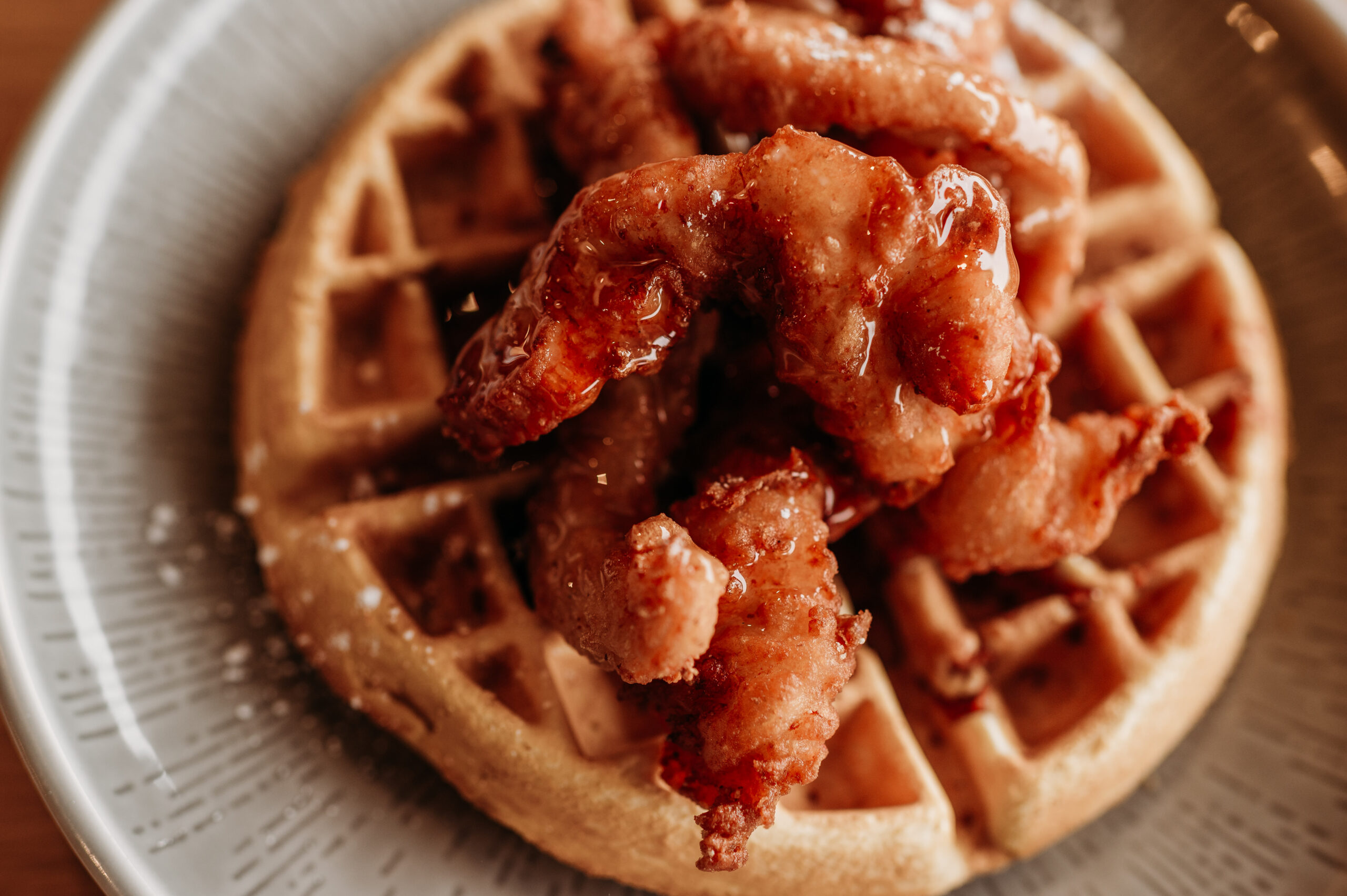 Chicken and Waffles at Cafe on the Grove